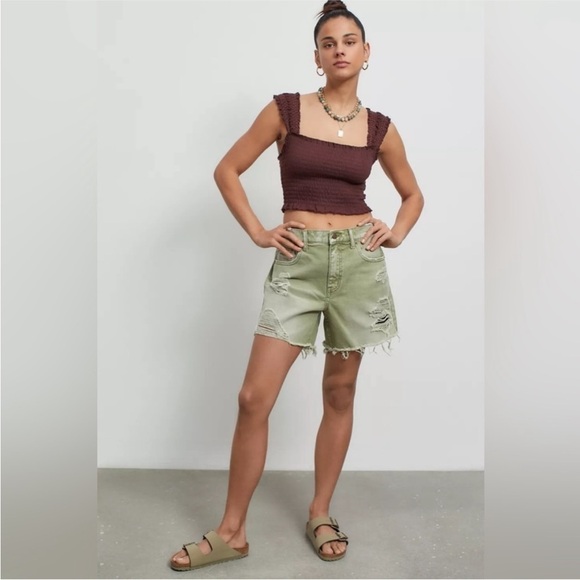 BDG Urban Outfitters Dropped Waist Destroy Short Size 25 - Picture 1 of 9
